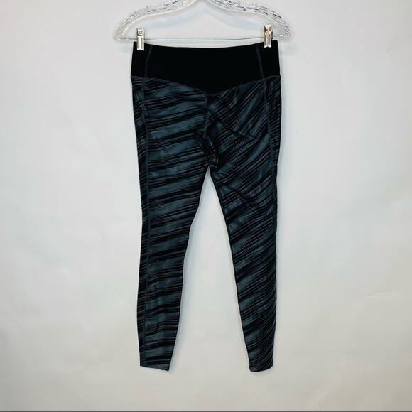 Nike Dri Fit Sz XS Black Grey Stripey Legging Black Waistband MIZZOU Univ of Mo - Picture 2 of 7